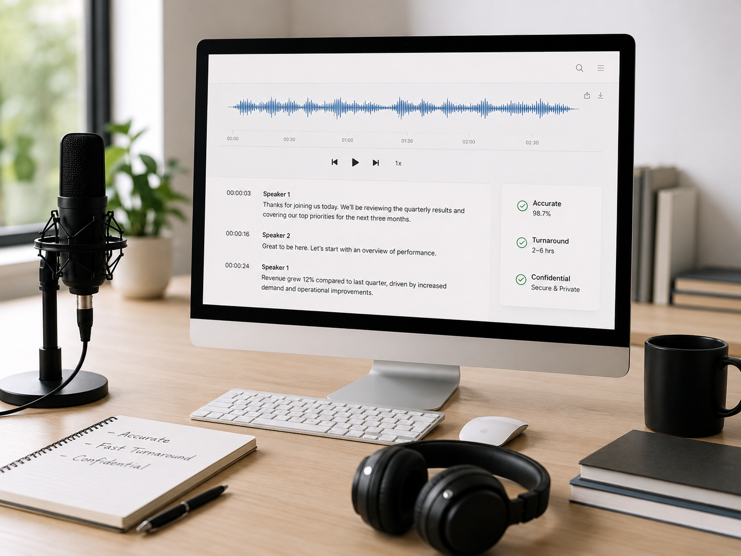 Audio & Video Transcription Service (31-60 Minutes)
